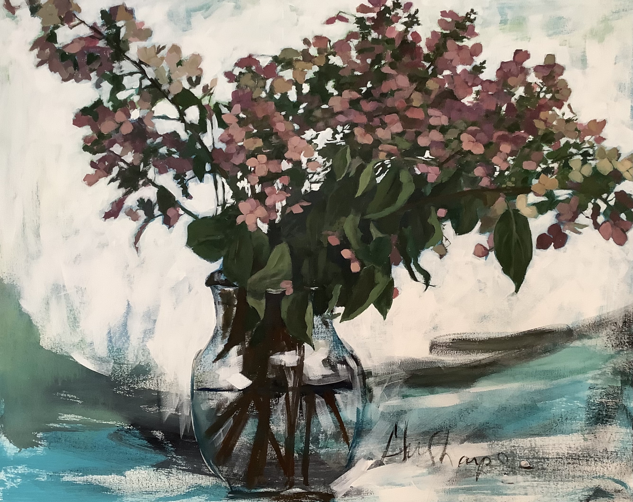 Click here to view Hydrangea in Teal by Grace W Sharpe