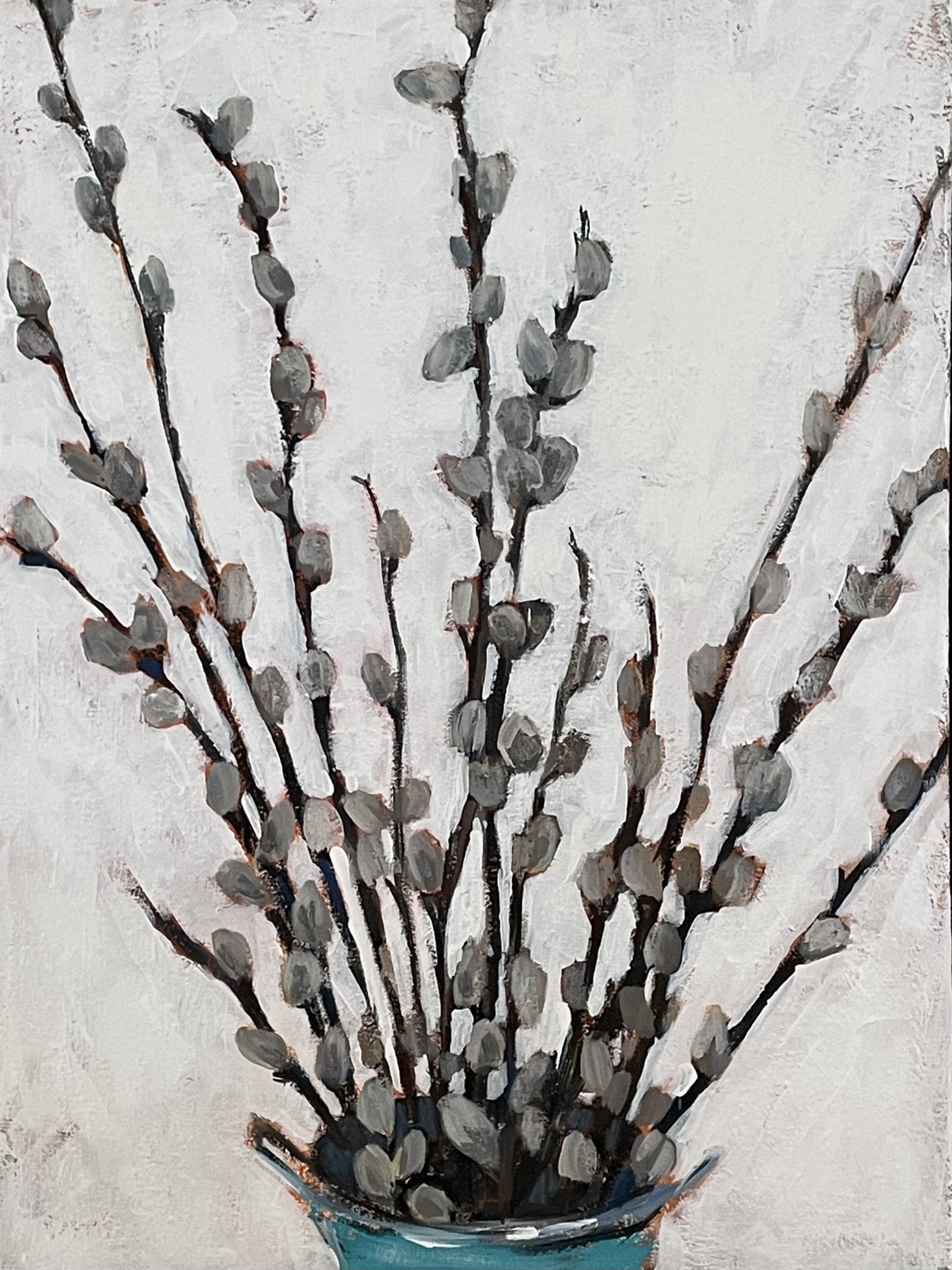 Click here to view Pussy Willows in Teal by Grace W Sharpe
