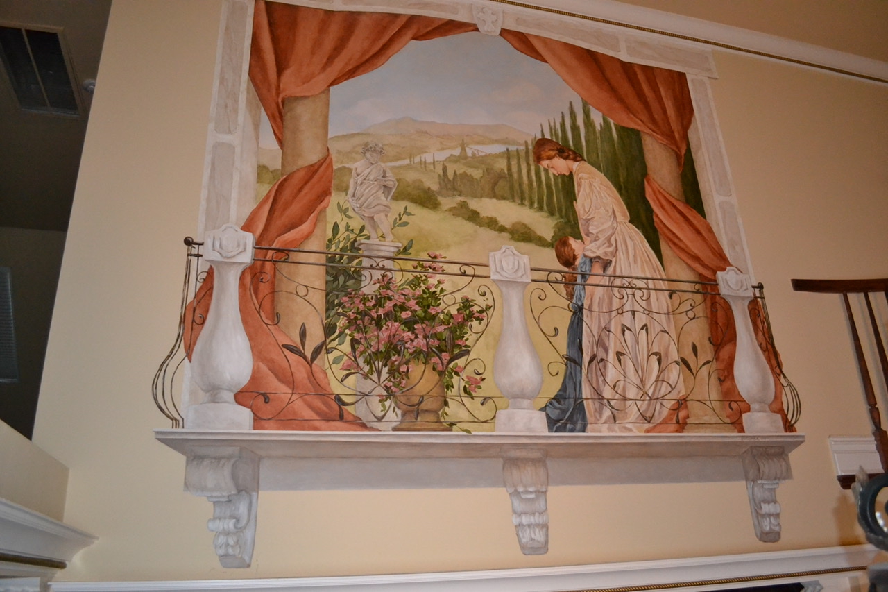 Click here to view Balcony With Mother and Child by Grace W Sharpe
